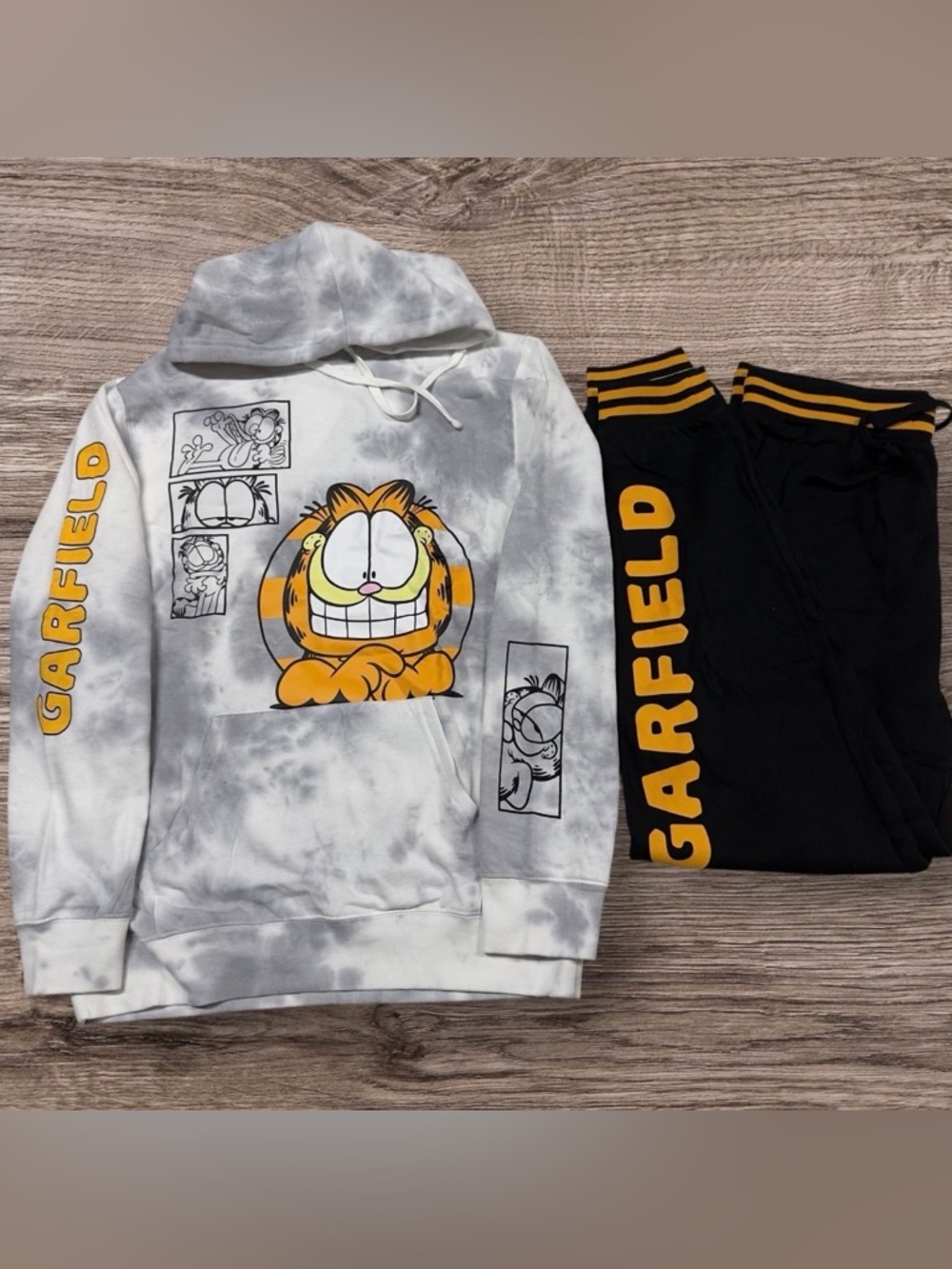 Garfield And Friends Hoodie Sweatpants Jogger Combo Men’s Size Large